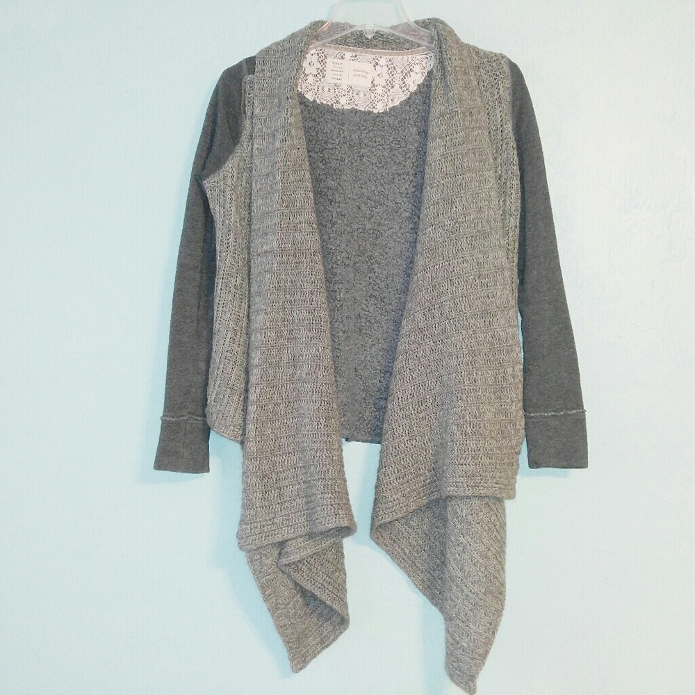 Anthro Saturday Sunday Boho Crochet Knit Cardigan